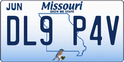 MO license plate DL9P4V