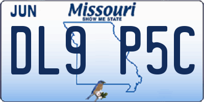 MO license plate DL9P5C