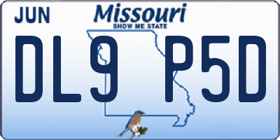 MO license plate DL9P5D