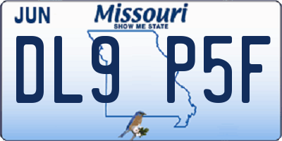 MO license plate DL9P5F
