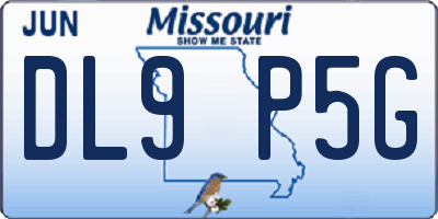MO license plate DL9P5G