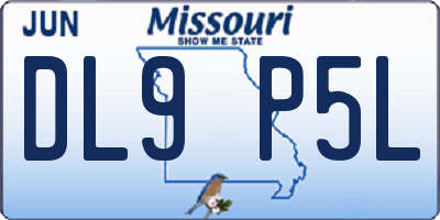 MO license plate DL9P5L