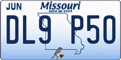 MO license plate DL9P5O