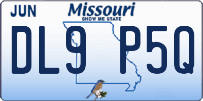 MO license plate DL9P5Q