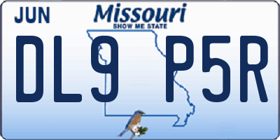 MO license plate DL9P5R