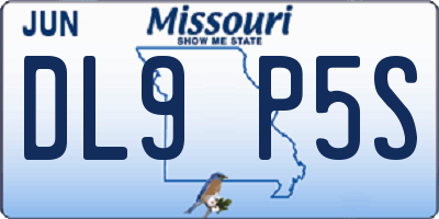 MO license plate DL9P5S