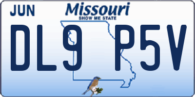 MO license plate DL9P5V