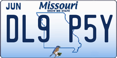 MO license plate DL9P5Y