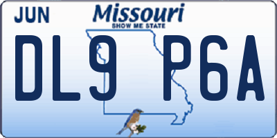 MO license plate DL9P6A