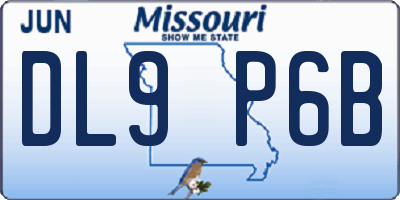 MO license plate DL9P6B
