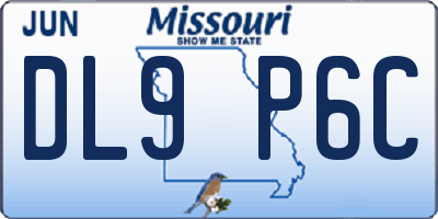 MO license plate DL9P6C