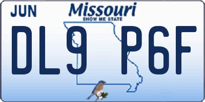 MO license plate DL9P6F