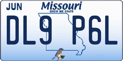 MO license plate DL9P6L