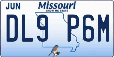 MO license plate DL9P6M