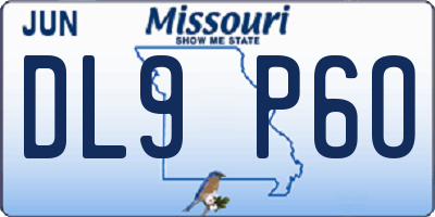MO license plate DL9P6O