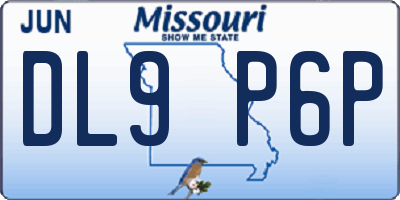 MO license plate DL9P6P