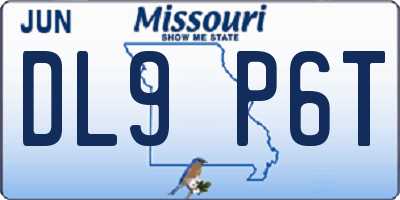 MO license plate DL9P6T