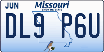 MO license plate DL9P6U