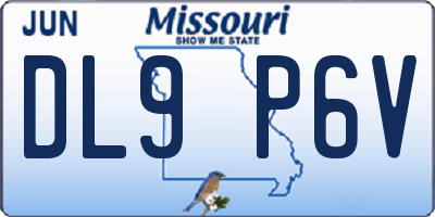 MO license plate DL9P6V