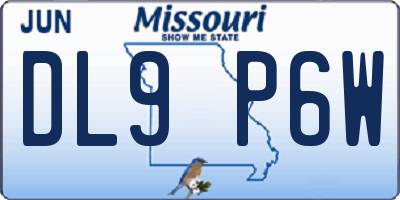 MO license plate DL9P6W