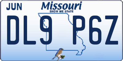 MO license plate DL9P6Z