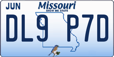 MO license plate DL9P7D