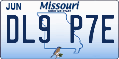 MO license plate DL9P7E