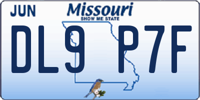 MO license plate DL9P7F