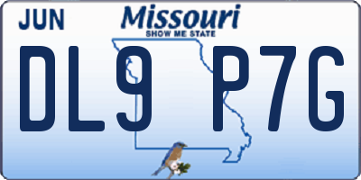 MO license plate DL9P7G