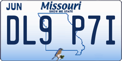 MO license plate DL9P7I