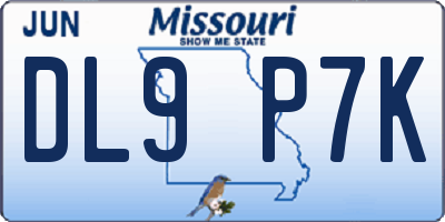 MO license plate DL9P7K