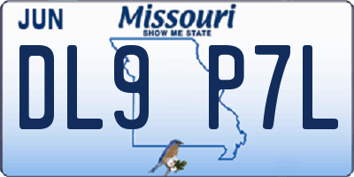 MO license plate DL9P7L