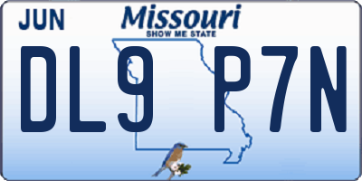 MO license plate DL9P7N
