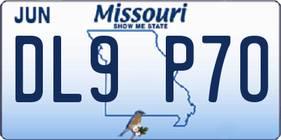 MO license plate DL9P7O