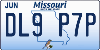 MO license plate DL9P7P