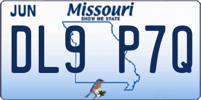 MO license plate DL9P7Q