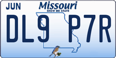 MO license plate DL9P7R