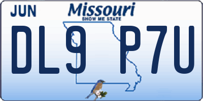 MO license plate DL9P7U