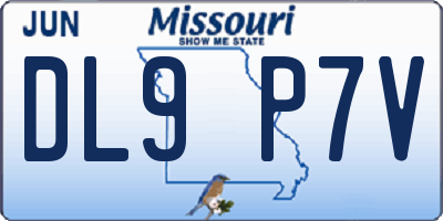 MO license plate DL9P7V