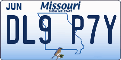 MO license plate DL9P7Y