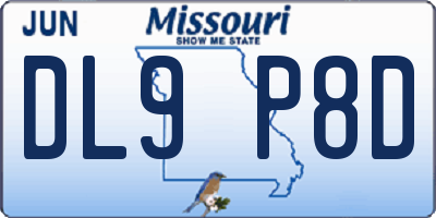 MO license plate DL9P8D