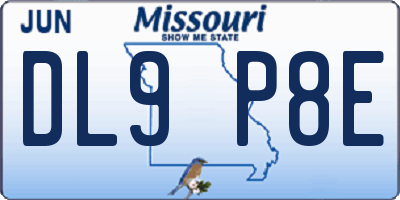 MO license plate DL9P8E