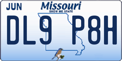 MO license plate DL9P8H