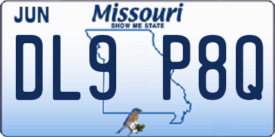 MO license plate DL9P8Q