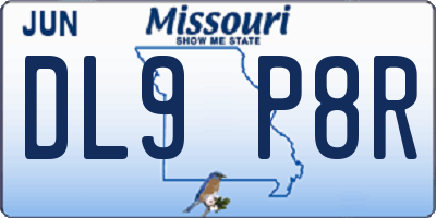 MO license plate DL9P8R
