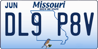 MO license plate DL9P8V