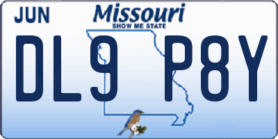 MO license plate DL9P8Y