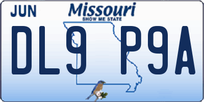 MO license plate DL9P9A