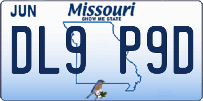MO license plate DL9P9D