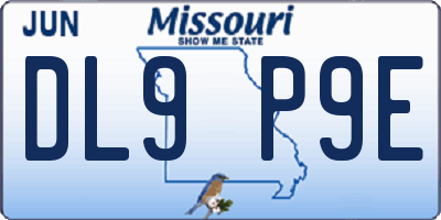MO license plate DL9P9E